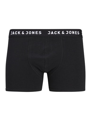 Jack & Jones Jacbasic 7 Pack Cotton Stretch Boxer Shorts / Trunks - Black