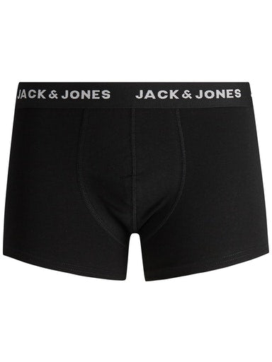 Jack & Jones Jacbasic 7 Pack Cotton Stretch Boxer Shorts / Trunks - Black