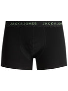 Jack & Jones Jacbasic 7 Pack Cotton Stretch Boxer Shorts / Trunks - Black