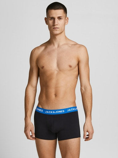 Jack & Jones Jachuey 5 Pack Cotton Stretch Trunks - Black Multi