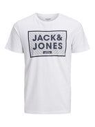 Jack & Jones 3 Pack Logo Crew Neck T-Shirts - NavyBlazer/White/Black