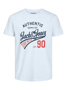 Jack & Jones 3 Pack JJETHAN Crew Neck T-Shirts - White/Blue/Black