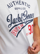 Jack & Jones 3 Pack JJETHAN Crew Neck T-Shirts - White/Blue/Black