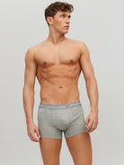 Jack & Jones Jacbasic 5 Pack Cotton Stretch Trunks - Blue / Grey / Black