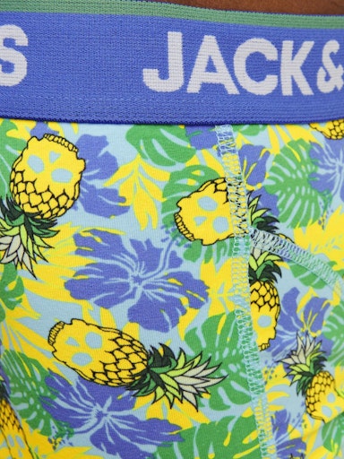 Jack & Jones 3 Pack Jacpineapple Skull Trunks - Palace Blue