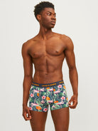 Jack & Jones Jacpink Flamingo Trunks 5 Pack Cotton Stretch Boxers - Navy Blazer, Print