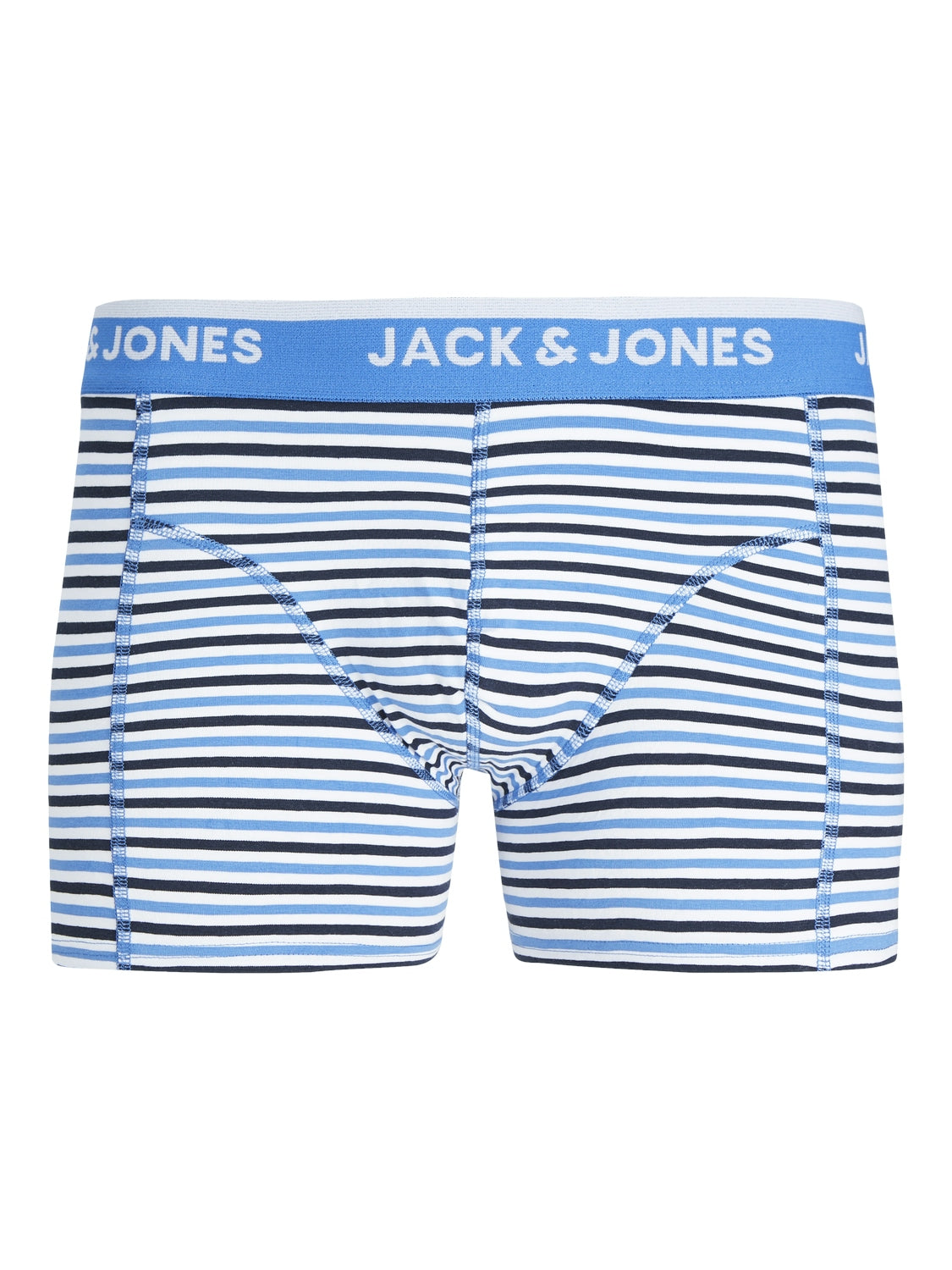 Jack & Jones Jackoda Trunks 3 Pack Cotton Stretch Boxers - Blue/Bottle Green