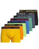 Jack & Jones Jacbill Solid Trunks 7 Pack Cotton Stretch Boxers - Multi Colour