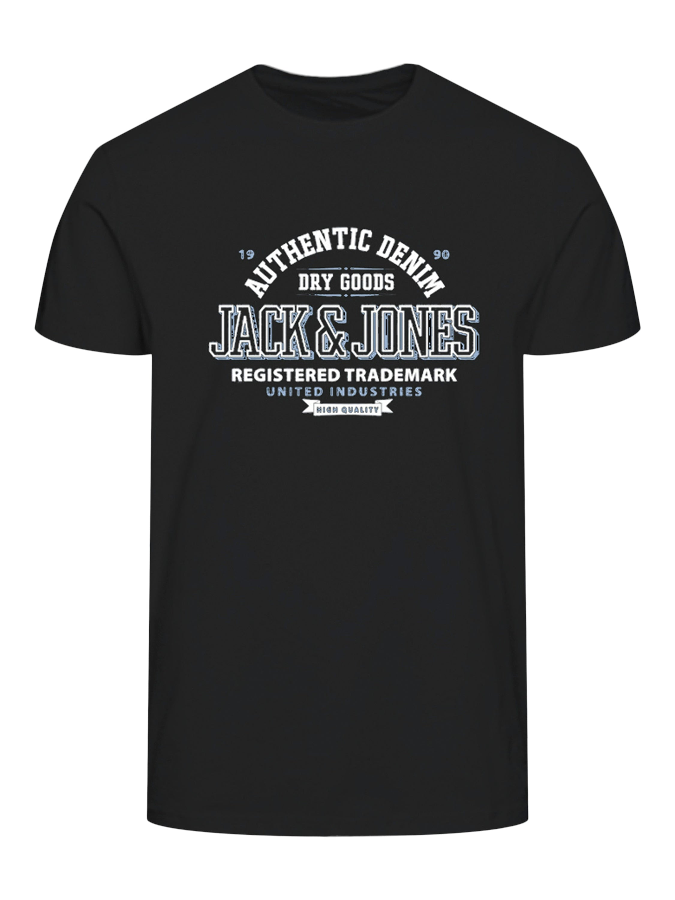 Jack & Jones 3 Pack JJETHAN Crew Neck T-Shirts - Olive/Black/Moonbeam