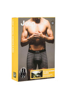 Jeep 2 Pack Men's Plain & Fine Stripes Fitted Bamboo Trunks