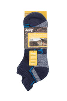 Jeep Men's 3 Pair Trainer Cushioned Sport Socks - Navy (6-11)