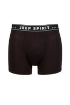 Jeep 2 Pack Men's Plain & Fine Stripes Fitted Bamboo Trunks