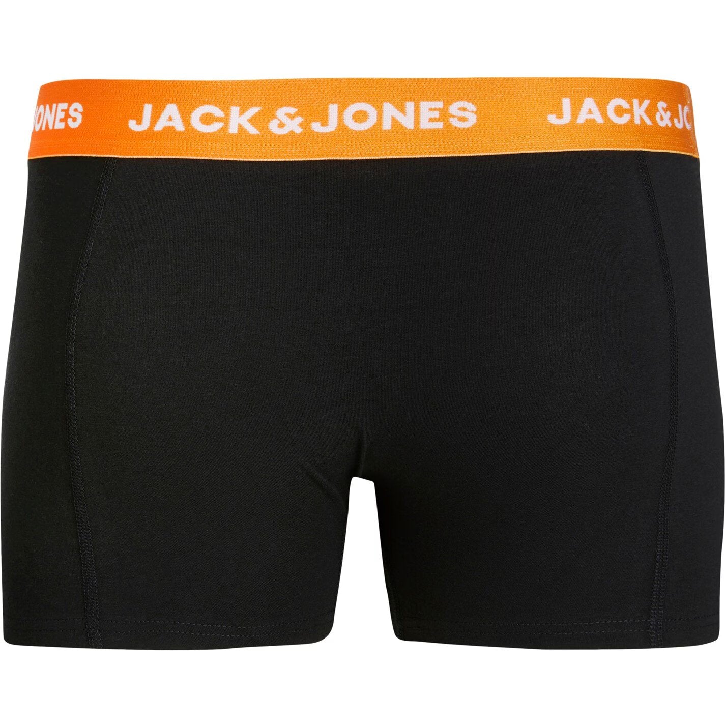 Jack & Jones Cotton Stretch Jacclor Junior Trunks 3 Pack - Black with color waistband