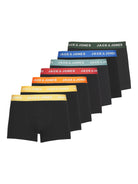 Jack & Jones Jacvito 7 Pack Cotton Stretch Trunks - Black Multi