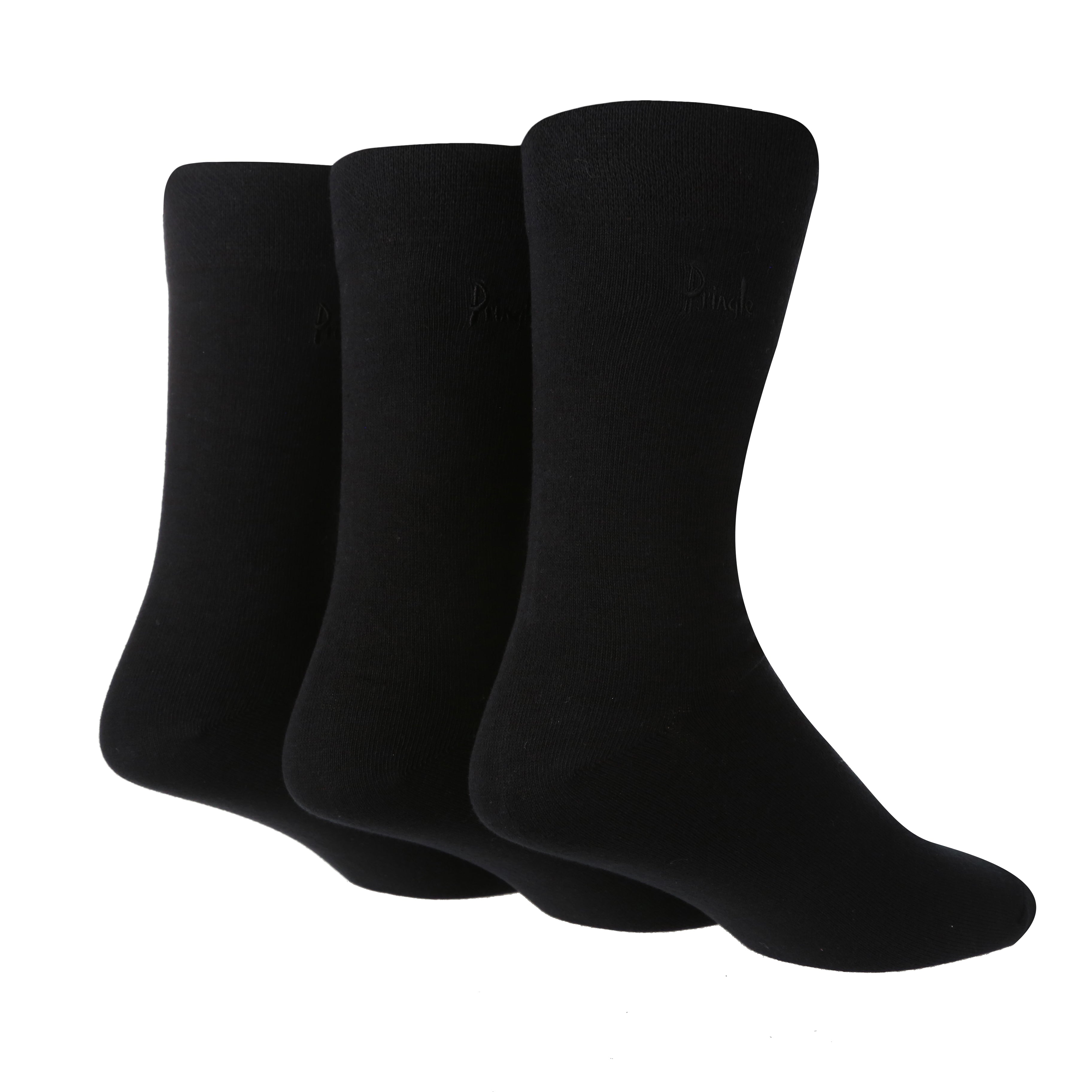 Pringle Men's Gentle Grip 3 Pack Dunvegan (Comfort Cuff) Cotton Socks - Size (7-11)