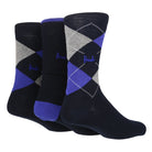 Pringle - 3 Pair Men's Waverley Argyle Patterned- Soft Cotton Rich Socks - Navy