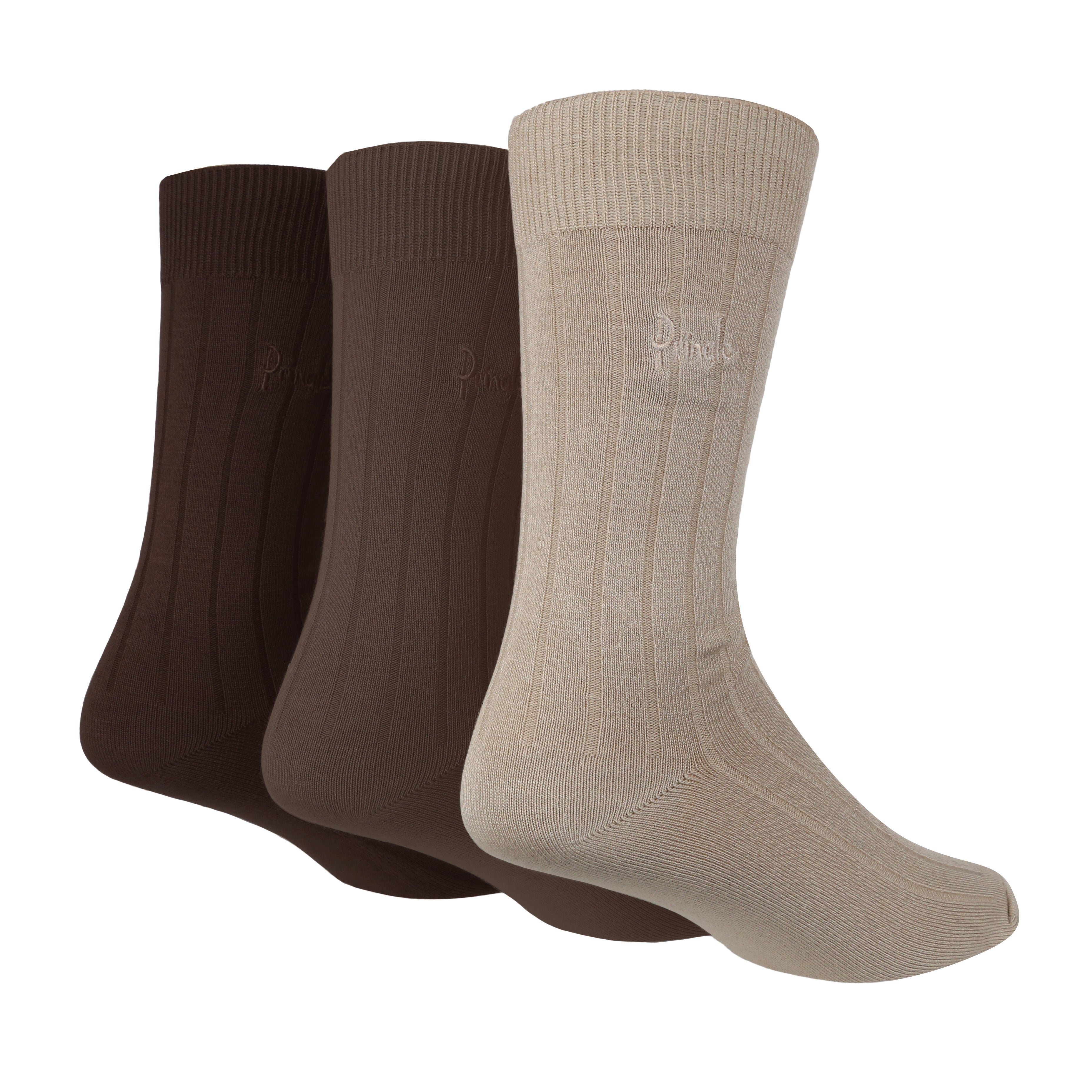 Pringle Men's 3 Pack Rib Trouser Bamboo Socks - Size (7-11)