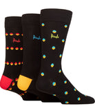 Pringle 3 Pair Mixed Spotted Bamboo Jacquard Socks - Black