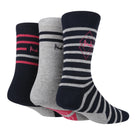 Pringle 3 Pack Cotton Rich Crew Men's Fashion Socks - Navy/Grey