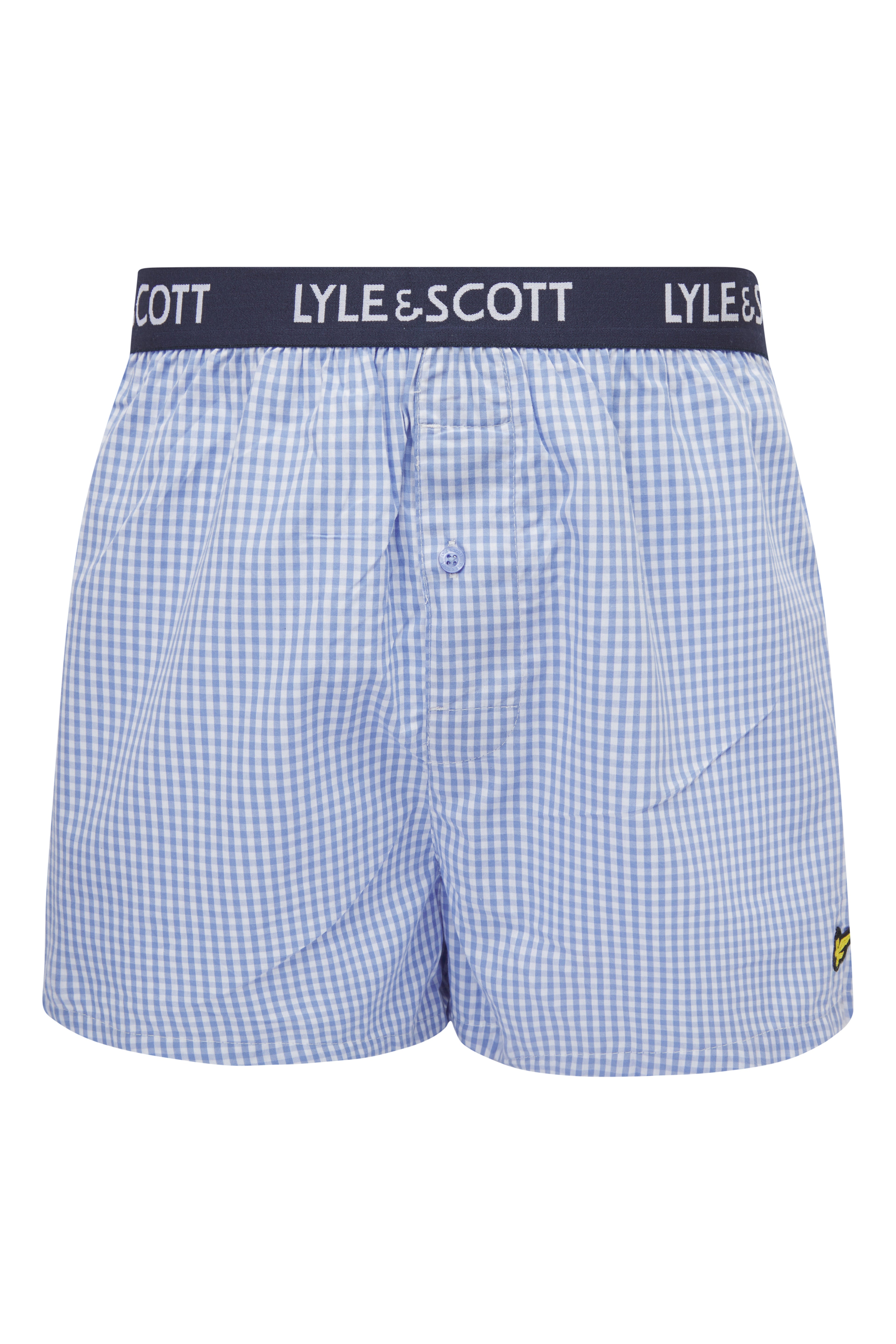 Lyle & Scott 3 Pack Men's Lenny Woven Boxers - White Stripe/Peacoat/Blue Gingham