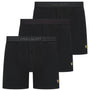 Lyle & Scott 3 Pack Lewis Men's Button Fly Boxer Briefs  - Black Multi