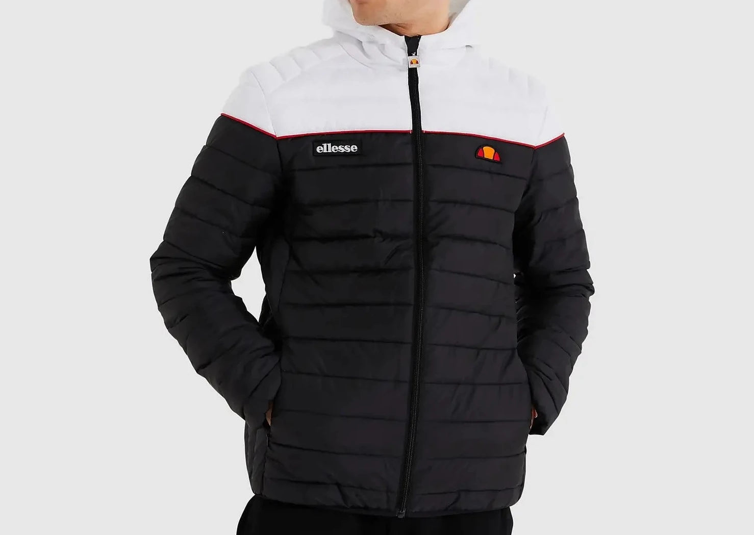 Ellesse Men's Lombardy 2 Padded Jacket - Black / White