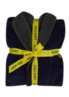 Lyle & Scott Adrian Contrast Collar And Belt Bath Robe - Peacoat