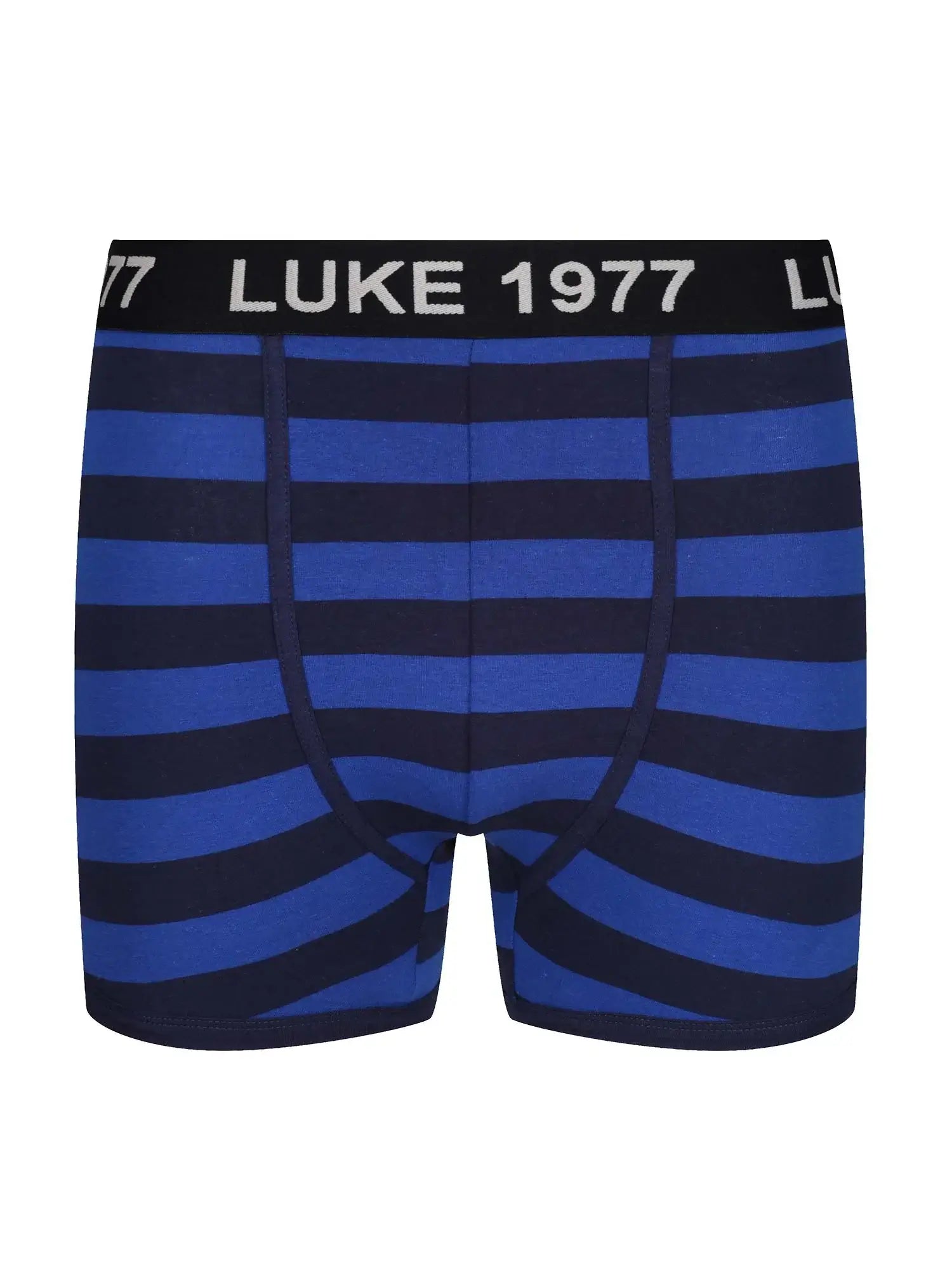 Luke NITER Soft Cotton Trunk Boxers 3 Pack - Navy Stripes