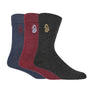 Luke Antiki 3 Pack Socks - Mixed  ( Size 7-11 )