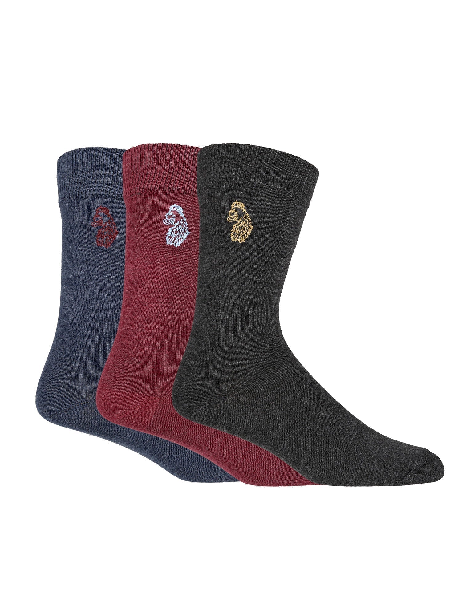 Luke Antiki 3 Pack Socks - Mixed ( Size 7-11 )