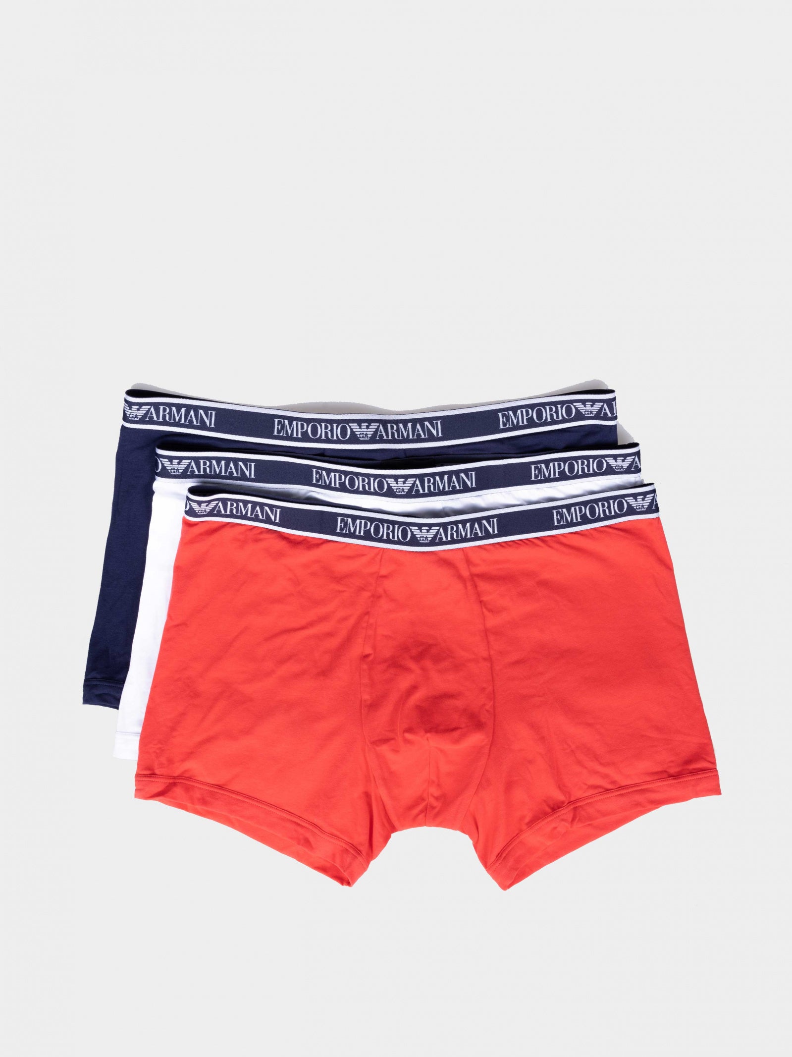 Emporio Armani 3 Pack Boxers - Stretch Cotton - Navy/White/Red