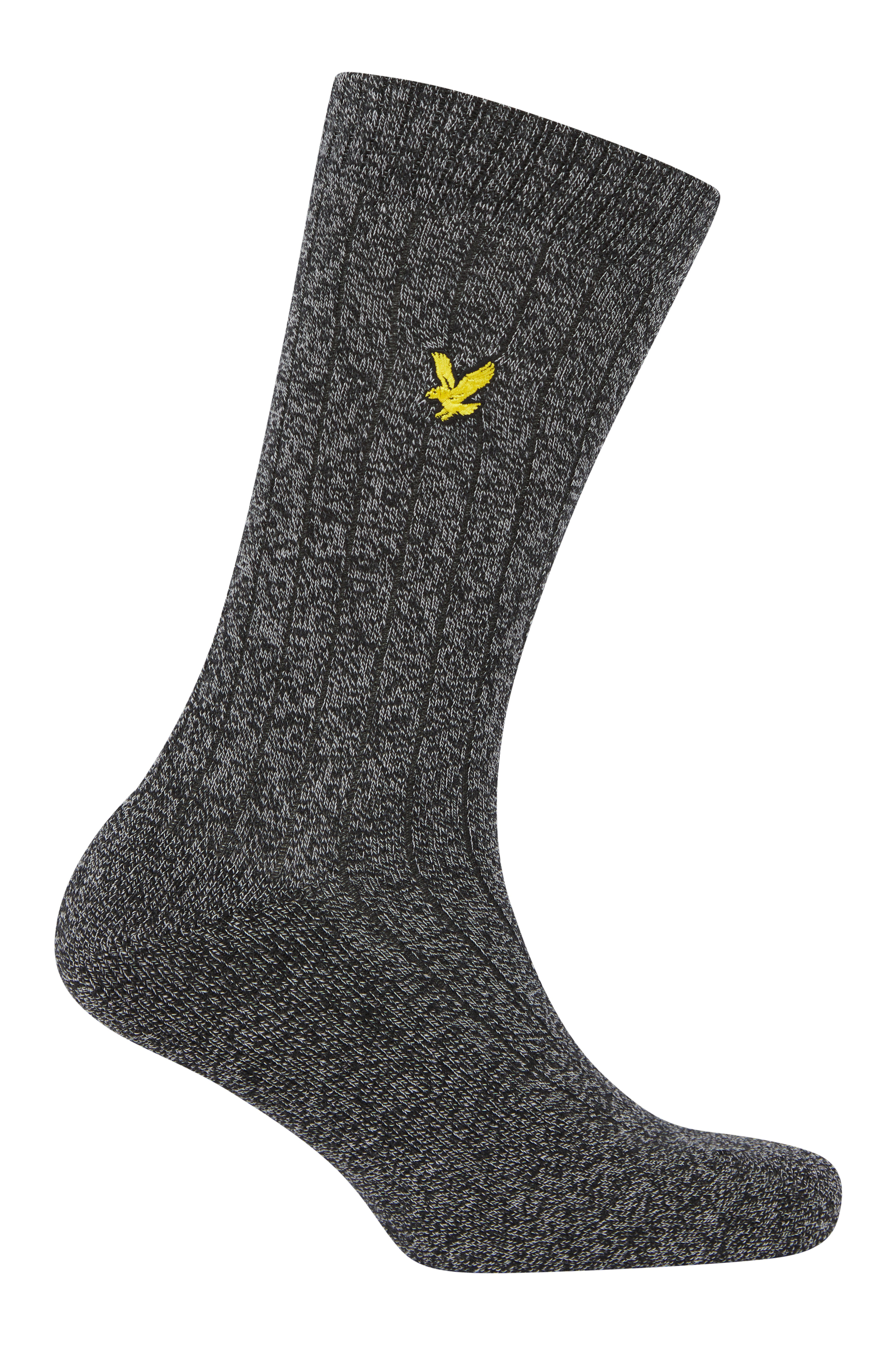 Lyle & Scott 3 Pack Mcgill Premium Winter Socks - Black/Grey Marl/Light Grey Marl