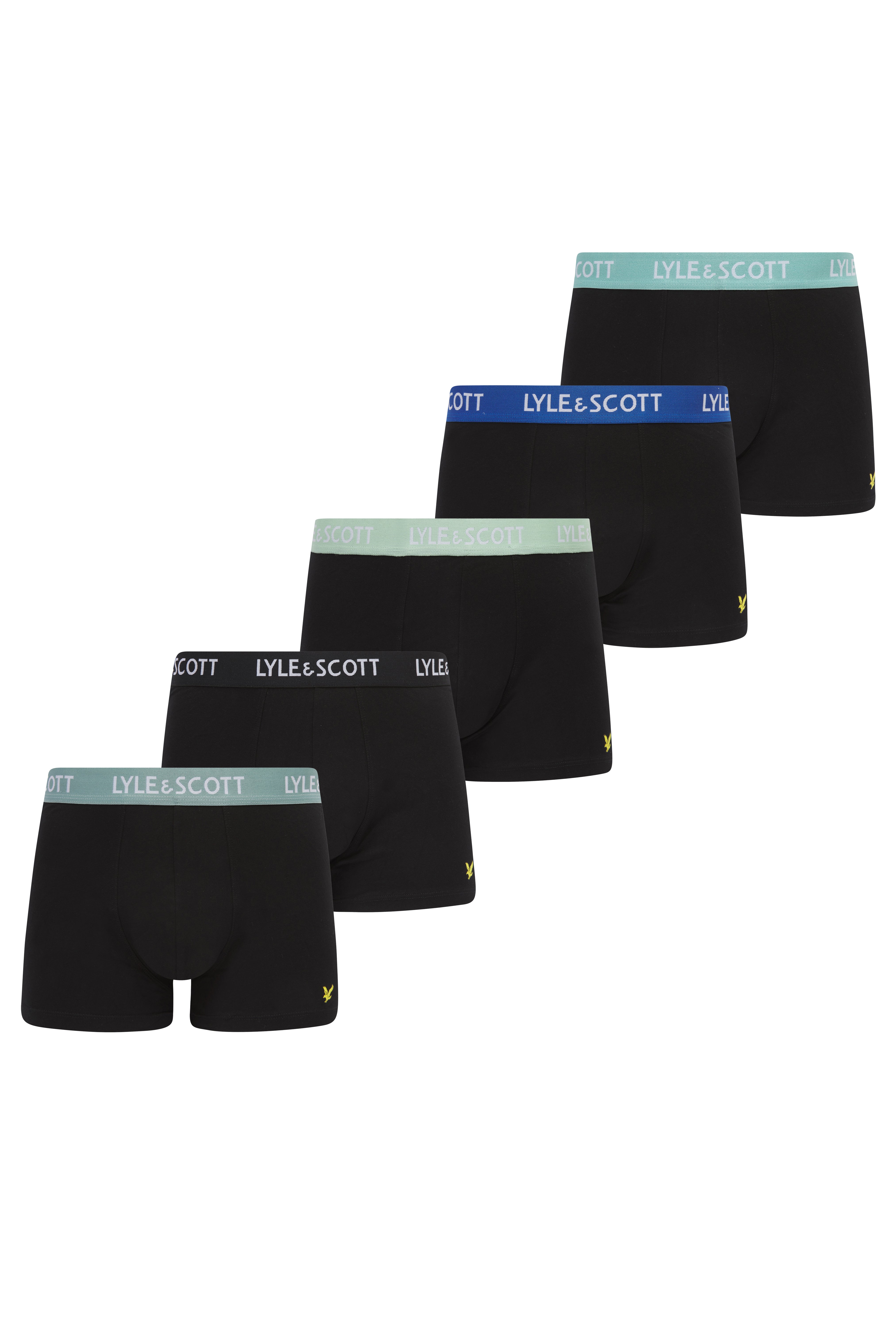 Lyle & Scott Men's 5 Pack Underwear Trunks - Black Multi