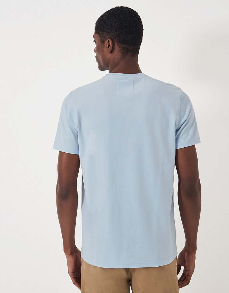 Crew Clothing Classic Crew Neck T-Shirt, 100% Cotton - Heritage Light Blue