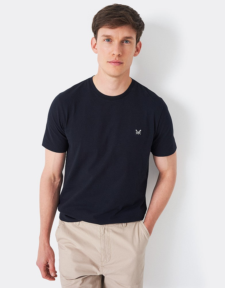 Crew Clothing Classic Crew Neck T-Shirt, 100% Cotton - Navy