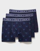 Crew Clothing Cotton Boxers, Pack of 3, Navy Blue Trunks