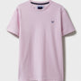 Crew Clothing Oxford Pique Short Sleeve T-Shirt - Heritage Pink White