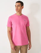 Crew Clothing Classic Crew Neck T-Shirt, 100% Cotton - Azalea Pink