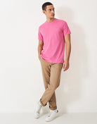 Crew Clothing Classic Crew Neck T-Shirt, 100% Cotton - Azalea Pink