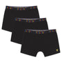 Lyle and Scott 3 Pack Boys Nevan Boxers - Black Multi