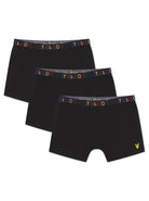 Lyle and Scott 3 Pack Boys Nevan Boxers - Black Multi