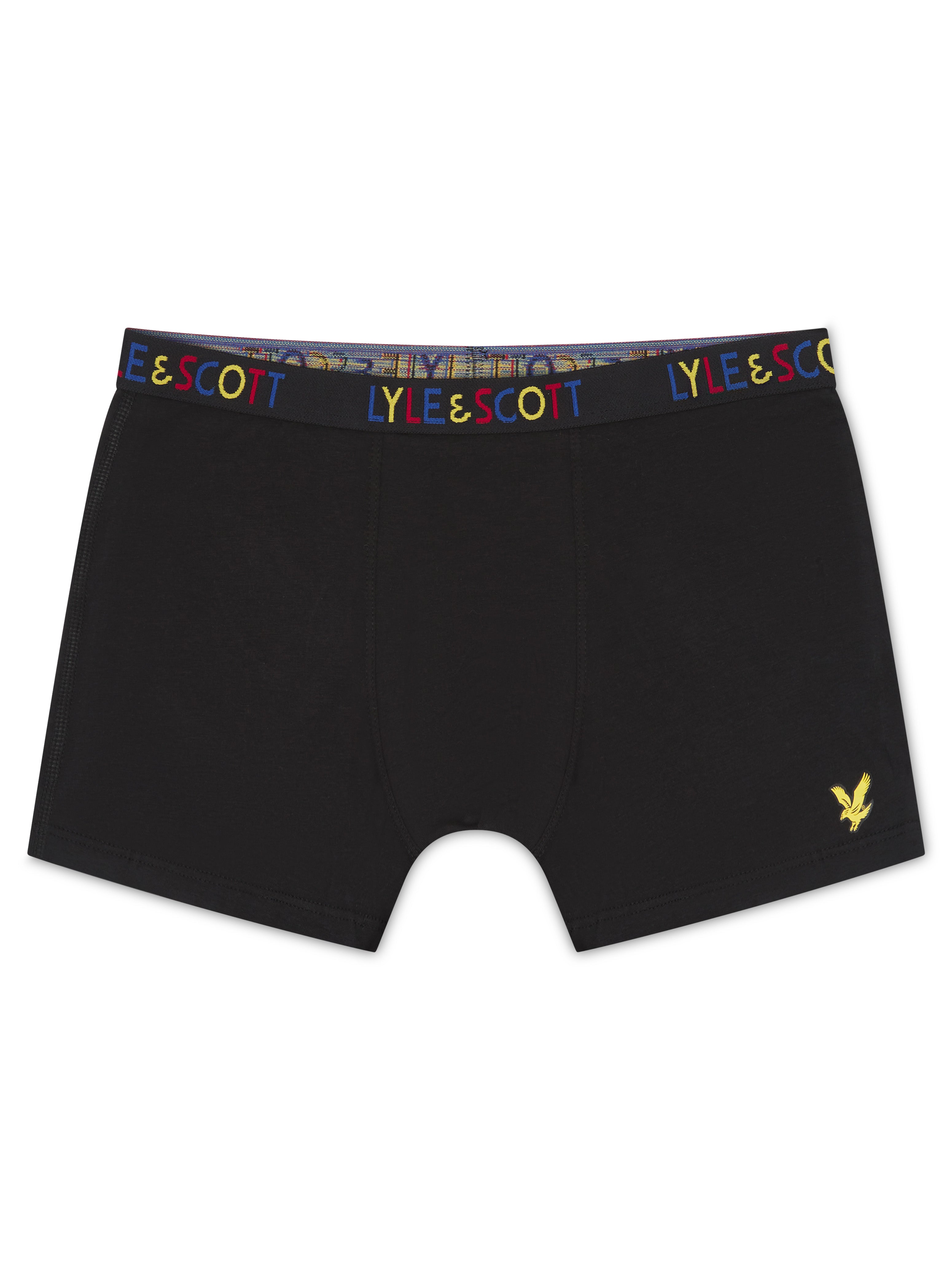 Lyle and Scott 3 Pack Boys Nevan Boxers - Black Multi