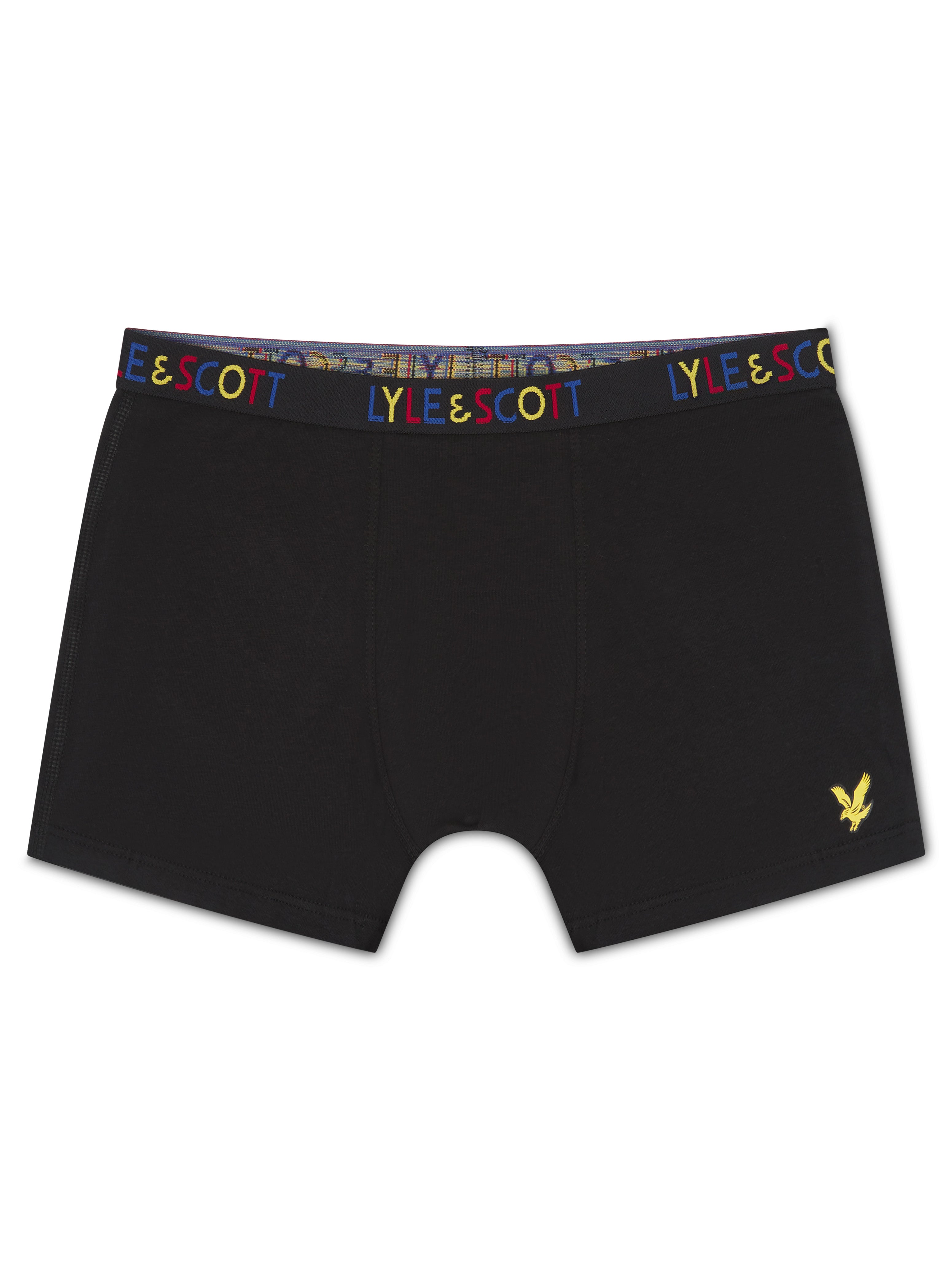 Lyle and Scott 3 Pack Boys Nevan Boxers - Black Multi