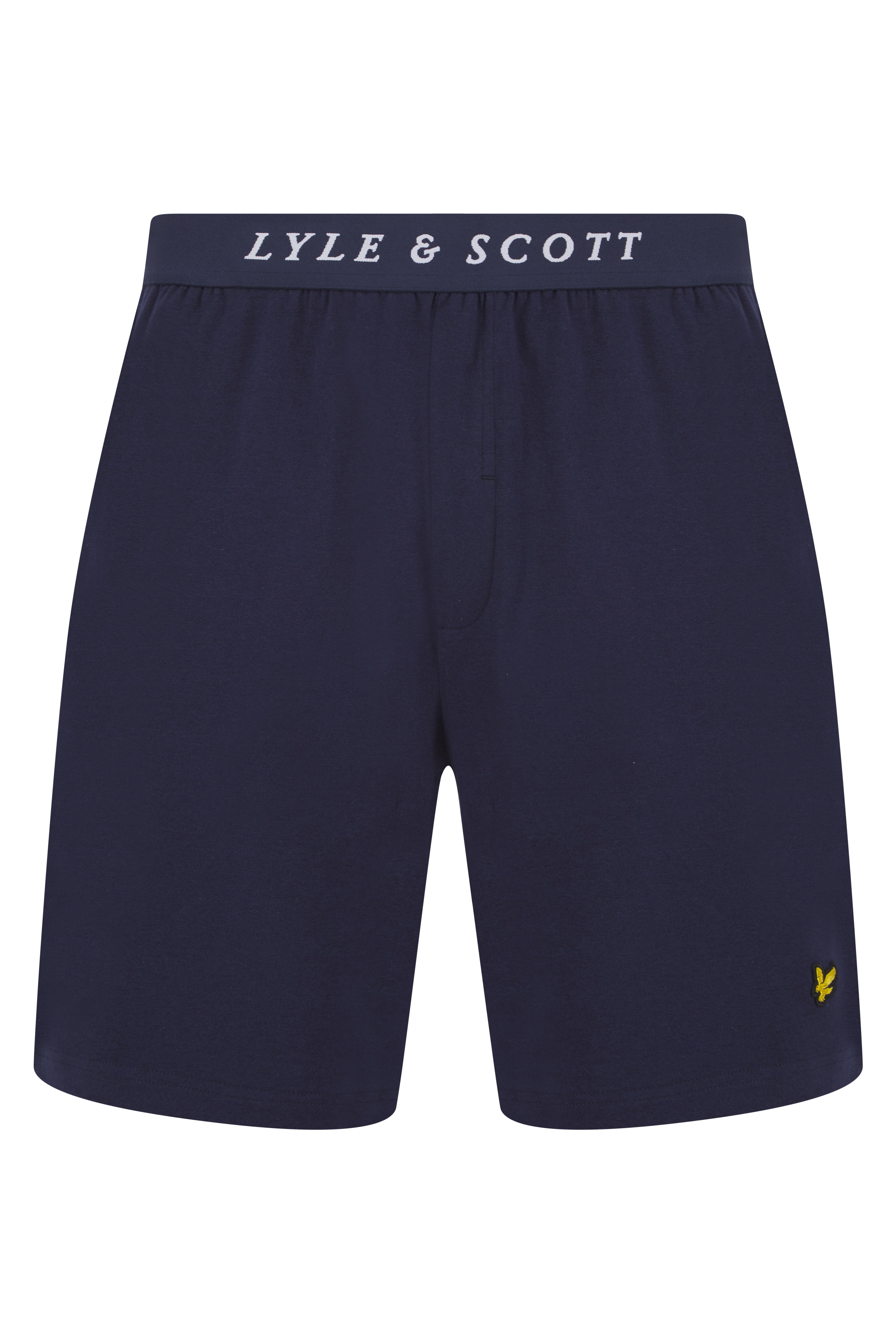 Lyle & Scott Oakley Shorts Lounge Set - Bright White / Peacoat