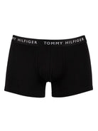 Tommy Hilfiger 3- Pack Essential Logo Waistband Trunks - White/Heather Grey/Black