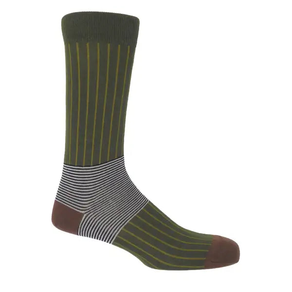 Peper Harow Oxford Stripe Men's Socks - One Size ( UK 6 - 13 )