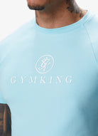 Gym King Pro Jersey Tee - Aqua Blue