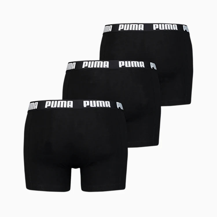 PUMA Men's Everyday Boxers 3 Pack - Black