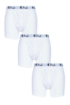 Pringle 3 Pack William Button Front Cotton Stretch Boxers – White/Black Logo