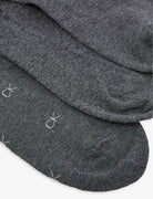 Calvin Klein 3 Pack Crew Logo Socks Box - Dark Grey Melange - Gift Pack